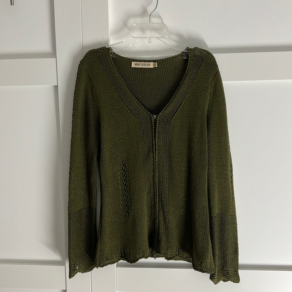 VEIRJEN Women’s M/L Olive Green Sweater